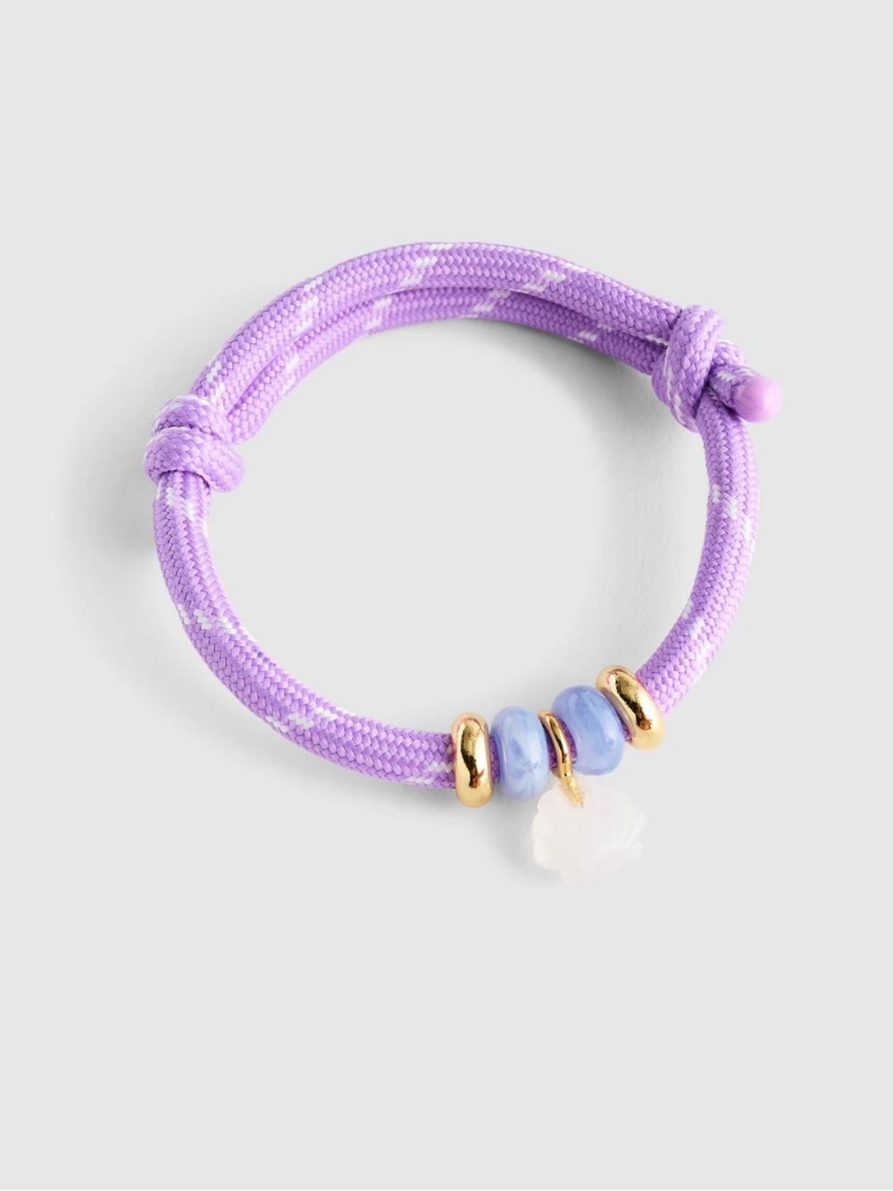 Madewell Semiprecious Paracord Charm Bracelet in Warm Wisteria
